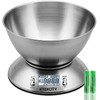 Etekcity Electronic Kitchen Scales with Stainless Steel Mixing Bowl, Timer