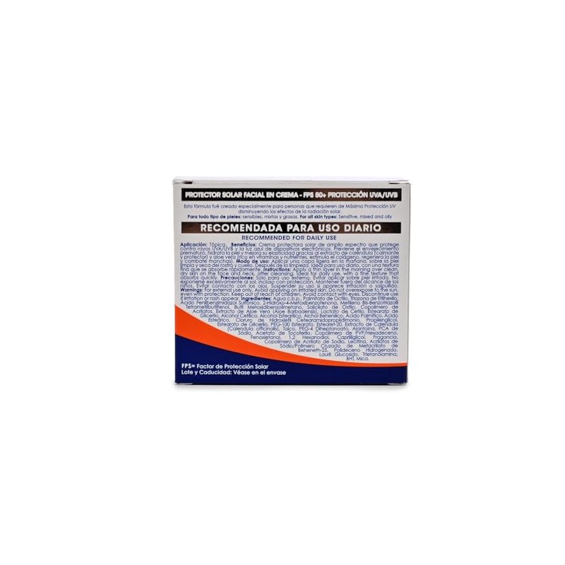 FULLSAND Derma Protector Solar En Crema Facial FPS 50+, Protección
