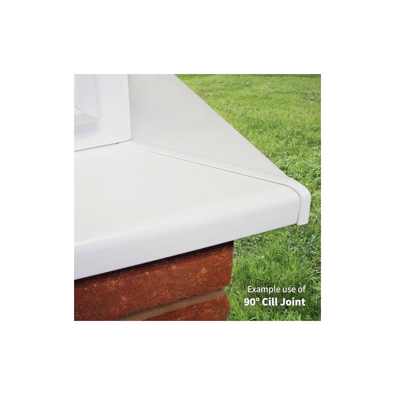 Retro-Fit 90° Window Cill Joint Cover - White