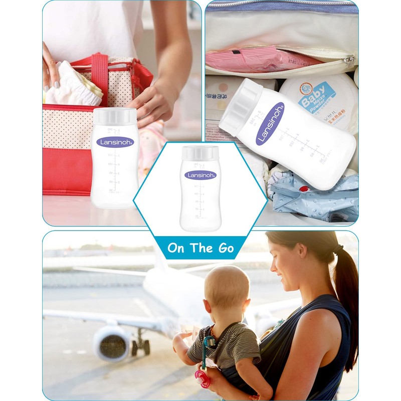 Baby Bottle Caps Compatible with Lansinoh Bottles, Travel and Storage