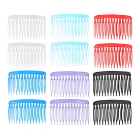 Hair Comb Clips, 12 Pieces Twist Comb, Plastic Side Hair Combs with 14 Teeth Hair Comb Hair Clip Combs for Fine Hair Accessory for Women