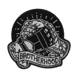3.5" BROTHERHOOD BRO HAND SHAKE EMBROIDERED PATCH