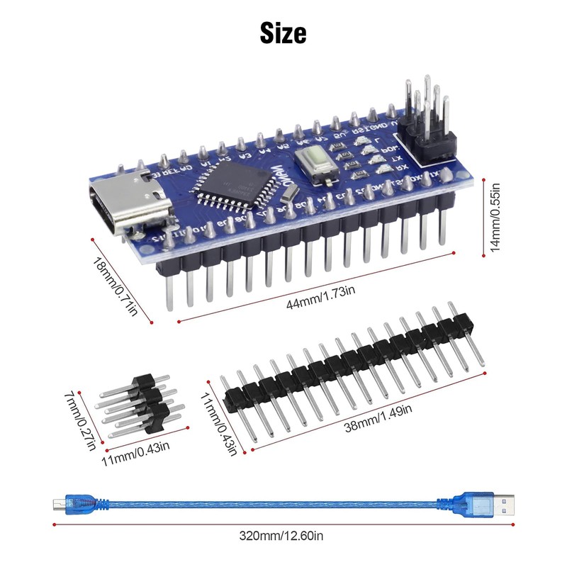Nano Development Board with Cable Binghe Pack of 2 Nano