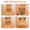 Coozyupper Large Bamboo Storage Box with Removable Tray Kit -