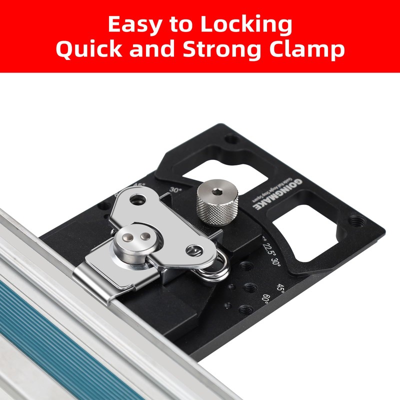 GOINGMAKE Adjustable Angle Track Saw Square with -60° to 60°