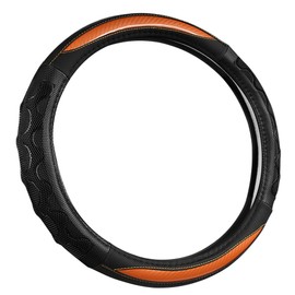 GIANT PANDA Steering Wheel Cover for Jeep Wrangler, Car Steering Wheel Cover for Jeep Grand Cherokee and Cherokee - Orange