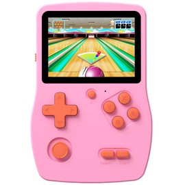 CULAGEiMI 32 Bit Handheld Games for Kids,3.0'' IPS Screen and Built in 139 Video Games,Rechargeable Portable Electronic Gaming System Toys for Ages 4-14,Boys Girls Xmas Birthday Gift (Pink)