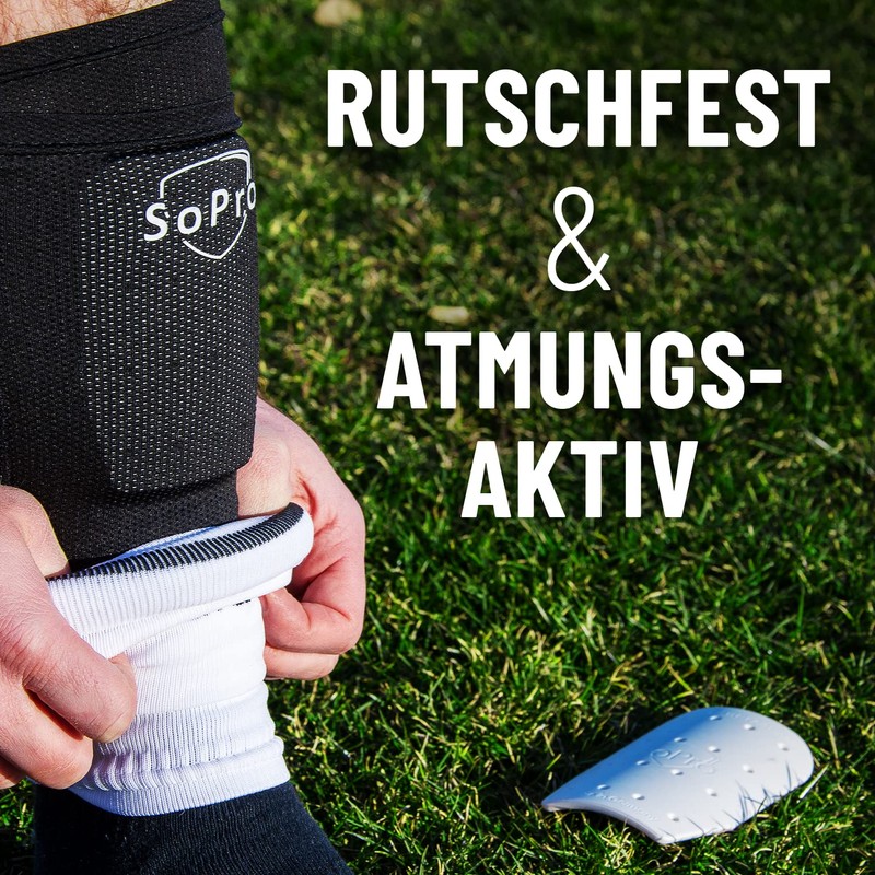 SoPro Mini Shin Pads for Football - Includes Socks -