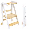 Foldable Toddler Tower Preassembled Kitchen Step Stool, Folding Tower for