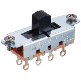 SCUD Switchcraft Slide Switch ON-OFF-ON Black SWC-SON-OFF-ONB