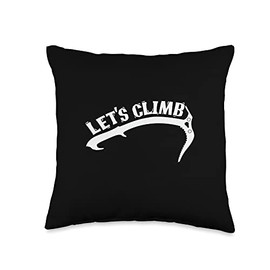 Let's climb Extreme Sports Ice Climbing Winter Throw Pillow