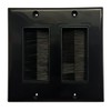 RiteAV - Dual Gang Wall Plate with Brush Bristles -