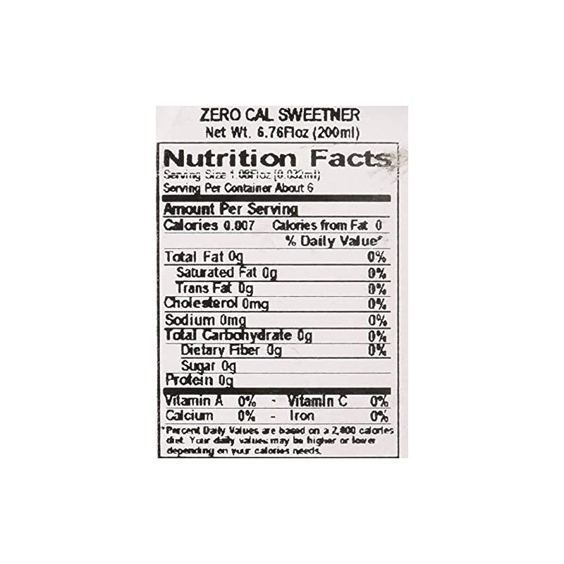 Zero Cal Sweetener Drops 6.6oz - Zero Cal Adoçante Dietético