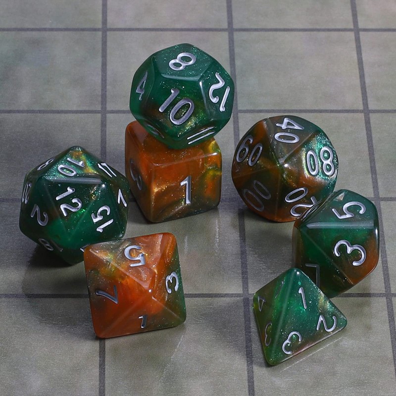 CiaraQ DND Polyhedral Dice Set with Dice Bag for Dungeons