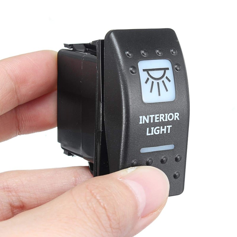 AutoE Interior Light Rocker Switch White For UTV ATV Off-road