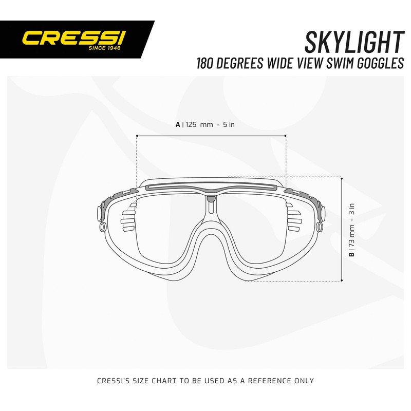 Cressi Unisex's Skylight - anteojos de natación, color azul Nery/negro,