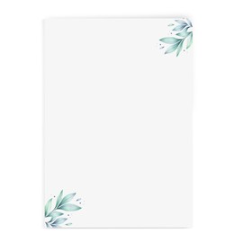 Letter Paper with Flower Motif in DIN A4 Format – 50 Sheets Printed on One Side in Quality 120 g/m² Paper Sophies Kartenwelt