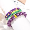 kepvrio Mardi Gras Bracelets for Women Glitter Mask Crown Beaded