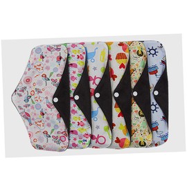 KOMBIUDA Foldable Washable Sanitary Napkin Bamboo Fiber Panty Liners for Women Strong Absorption