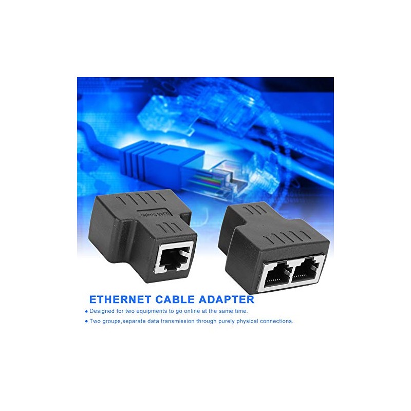 Adaptador Ethernet EBTOOLS, Interfaz Hembra RJ45, Extensor de Cable, Divisor