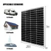 PFCTART 12V Solar Panel 100W 200W 400W Mono Off-Grid Charge