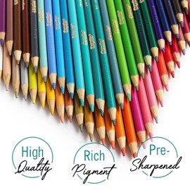 The Mega Deals Colored Pencils, 36 Assorted Colored Pencils for adult Coloring. Coloring Pencils with Sharpener for Home, School and Office.