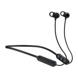 Skullcandy Jib+ Wireless Earbuds, Bluetooth Headphones, Up to 6 Hours Battery, Noise Isolating Fit, Water Resistant, Microphone for iPhone Android, Convenient Collar and 3 Ear Gel Sizes - Black