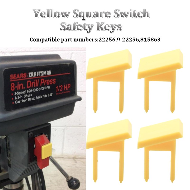 22256 Square Safety Switch Keys for Sears Craftsman Table Saw,Sander,Band