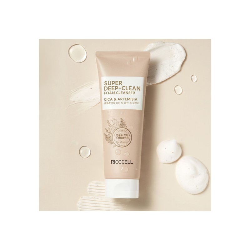 Ricocell Centella Asiatica + Mugwort Super Deep Cleansing Foam 220ml