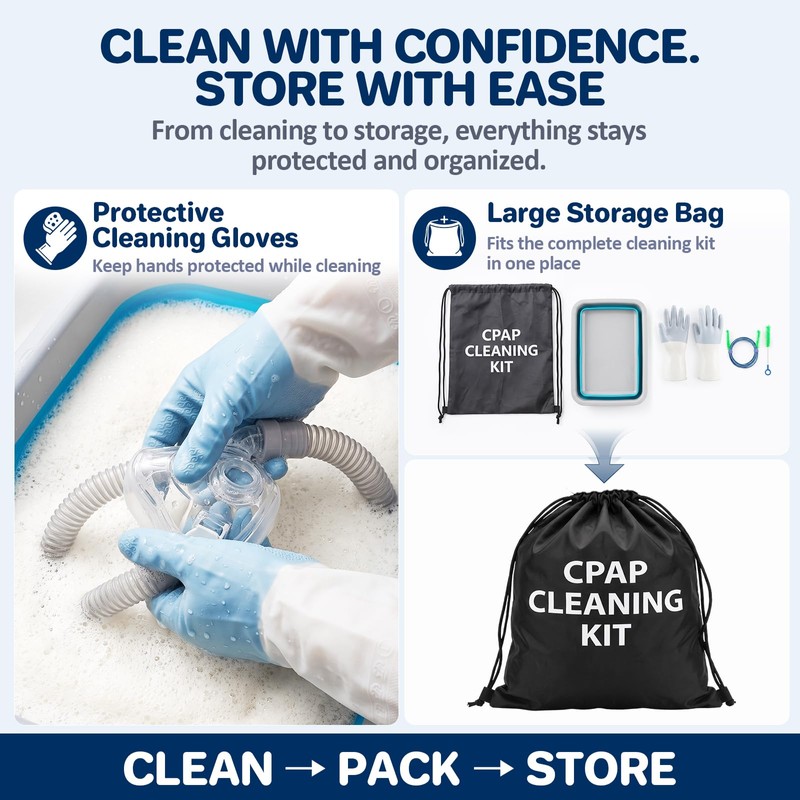 5-Piece CPAP Cleaning Kit for CPAP Hose & Mask, CPAP