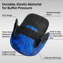 Pristis Spinning Reel Cover, Protective Pouch Bag made of 3mm Thick Impact Resistant Neoprene, Soft Adjustable Fishing Storage Protection Sleeve Case Accessory Gear for 2000-4000 series, size: M