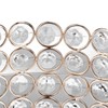 Crystal Cosmetic Makeup Tray 8in Round Display Tray Mirrored Metal