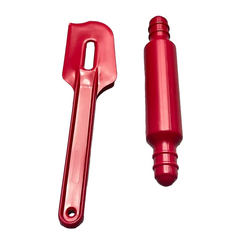 Tupperware Rolling Pin Spatula Pie Crust Pastry Roller RED