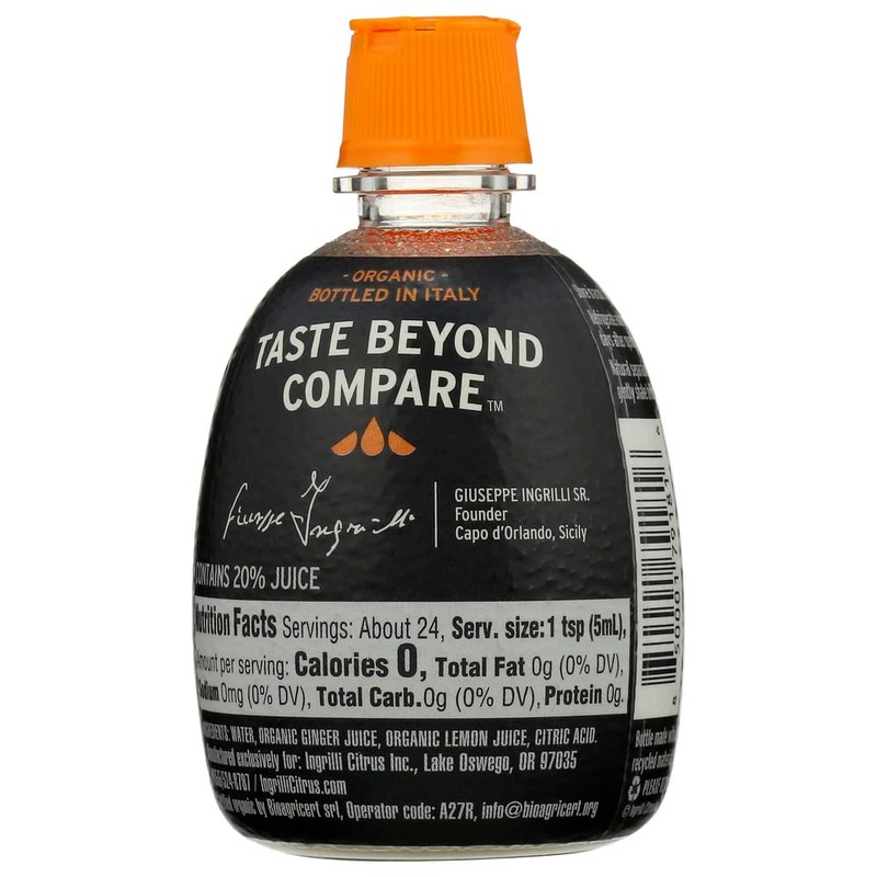 Ingrilli Organic Ginger Squeeze Blend, 4 Fl Oz Bottle (Pack