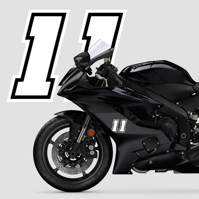 4R Quattroerre.it 13367 Racing Number 7 Moto GP, White, 10