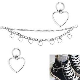 Shoe Lace Charms for Socks Boot Accessories Punk Goth Shoe Charms for Sneakers Laces Shoe Accessories for Girls Women Shoelace Charms for Boot Shoe Decoration Charms Bling