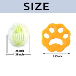 ANROI Pack of 16 Pet Hair Remover Laundry Ball, Lint Balls Washing Machine, Cat Hair Remover, Pet Hair Remover, Hair Catcher Washing Machine (C)