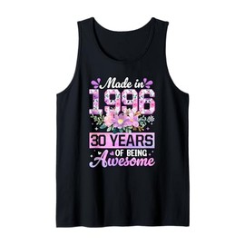 30 Years Old Floral Made in 1996 30th Birthday Gifts Women Tank Top