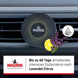 NIGRIN POWER Air Freshener - Freshens Car Interior Air Freshener - Air Vent - Intense Long Lasting Fragrance - Violet Chill Out - 1 Piece