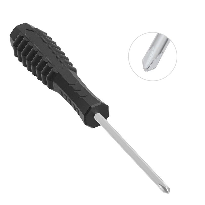 FOCMKEAS 2PCS Mini Phillips Screwdriver, 3mm Cross Head with Black