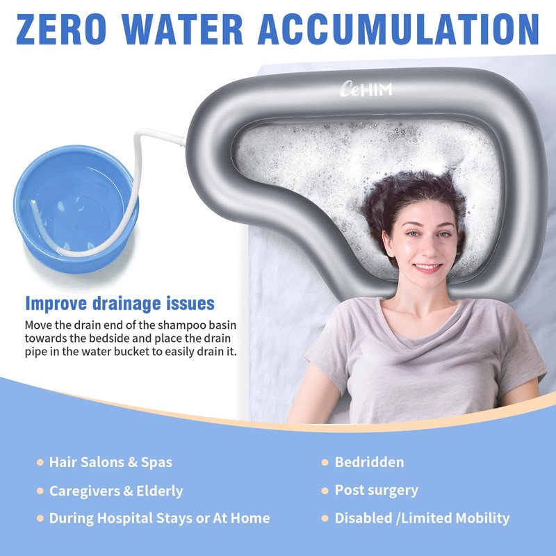 ​Portable Inflatable Shampoo Basin for Bedridden & Elderly - Zero