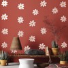36Pcs Daisy Vinyl Wall Decals, White Daisy Wall Stickers, Peel