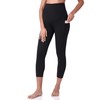 POSHDIVAH 2Pcs Women's Maternity Capri Leggings Over The Belly Pregnancy