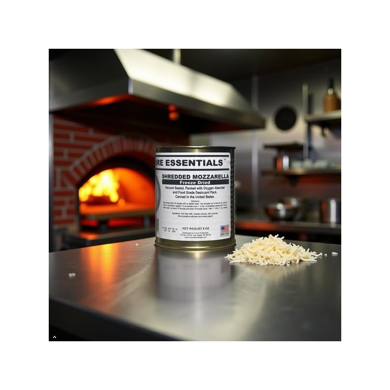 Future Essentials Freeze Dried Shredded Mozzarella Cheese – #2.5 Can
