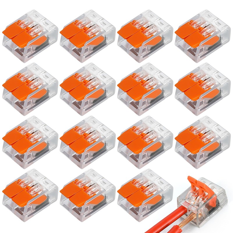 15 Pcs Automatic Terminals Cable Connection Terminal Block Electrical Terminals
