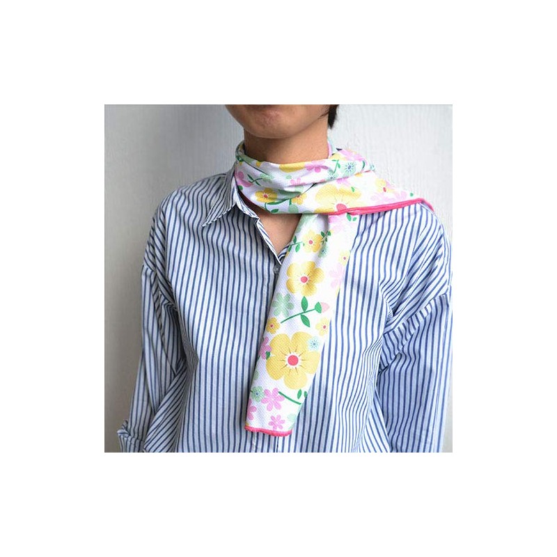 STAND RIVER 561479 Cool Towel, Flower Yellow, W 39.4 x