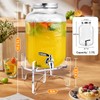 1 Gallon Glass Jar Drink Dispenser with Acrylic Stand, Beverage