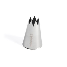 De Buyer 2112.24 N Fluted Socket F7 7 Tooth Seamless Stainless Steel 5.3 cm
