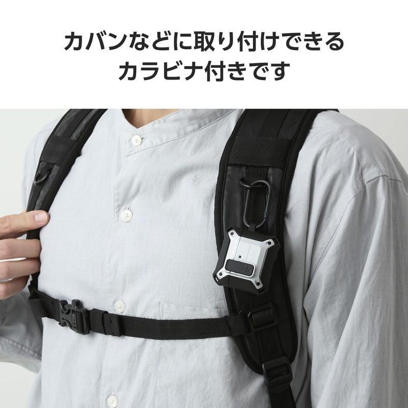 Elecom AVA-AP06ZEROLSV AirPods Case, 4th Generation, Active Noise Canceling, Locking