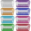 80 PCS Carabiner Clips, Aluminum Carabiner Snap Hook Mini Carabiner